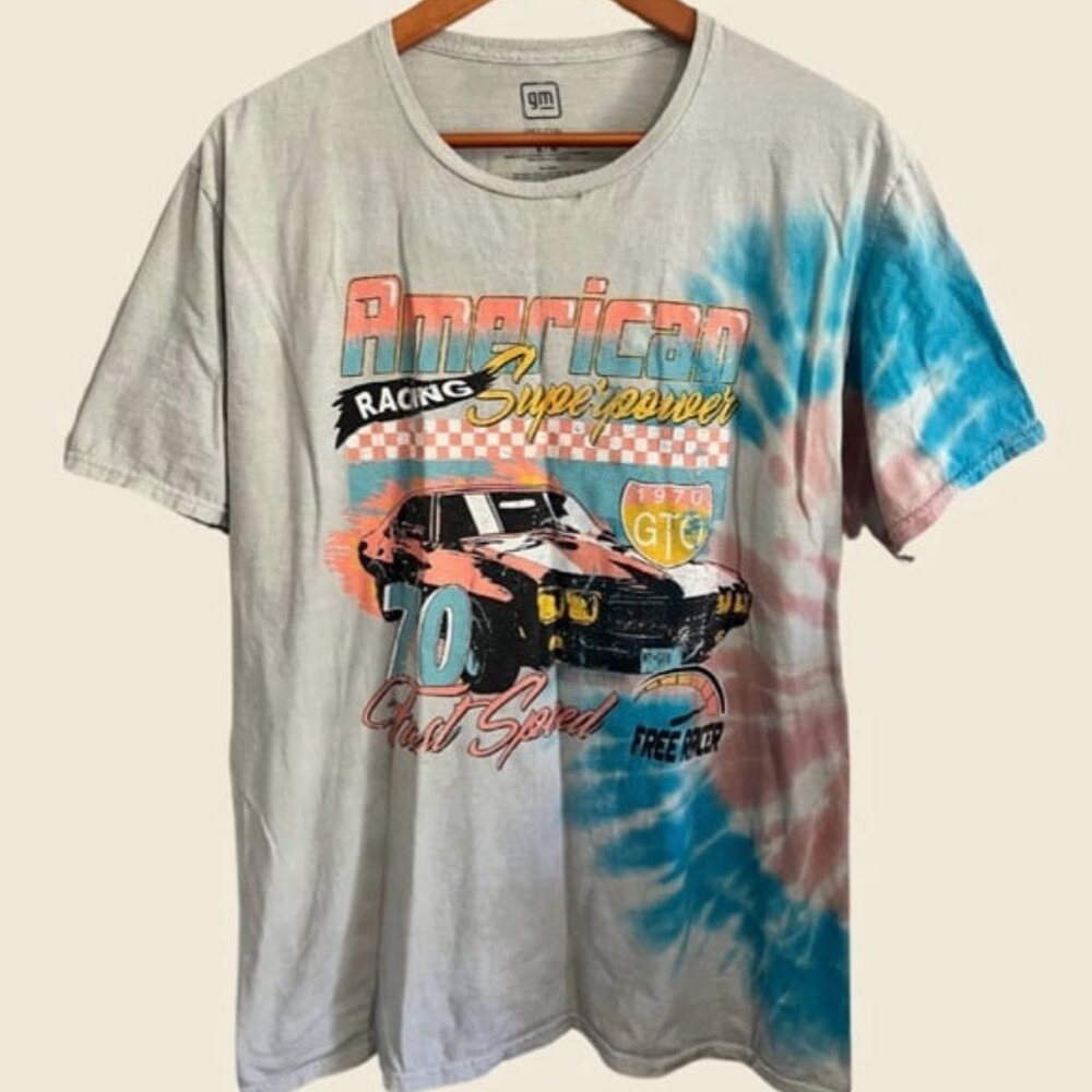 GM American Superpower Racing ‘70 GTO Tie-Dye Shirt Size S